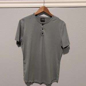 Cuts short sleeve Henley T-Shirt